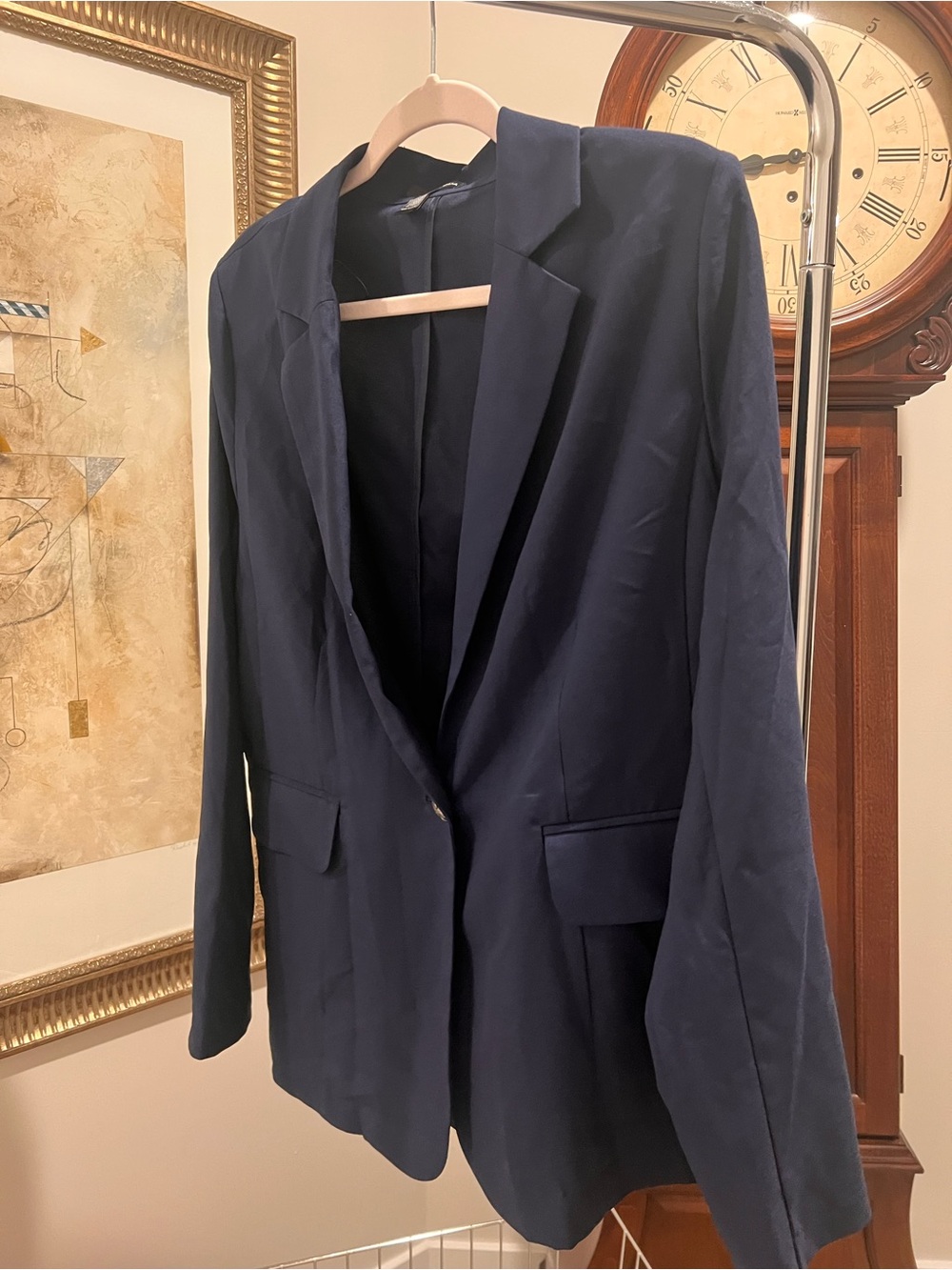 Navy Oversized Blazer - size large